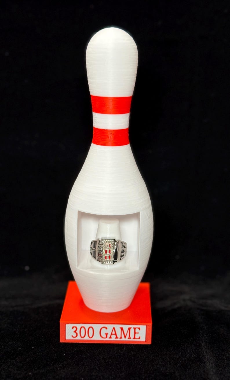 Bowling Pin Honor Score Ring Display – Proudly Display 300 Game or 800 ...