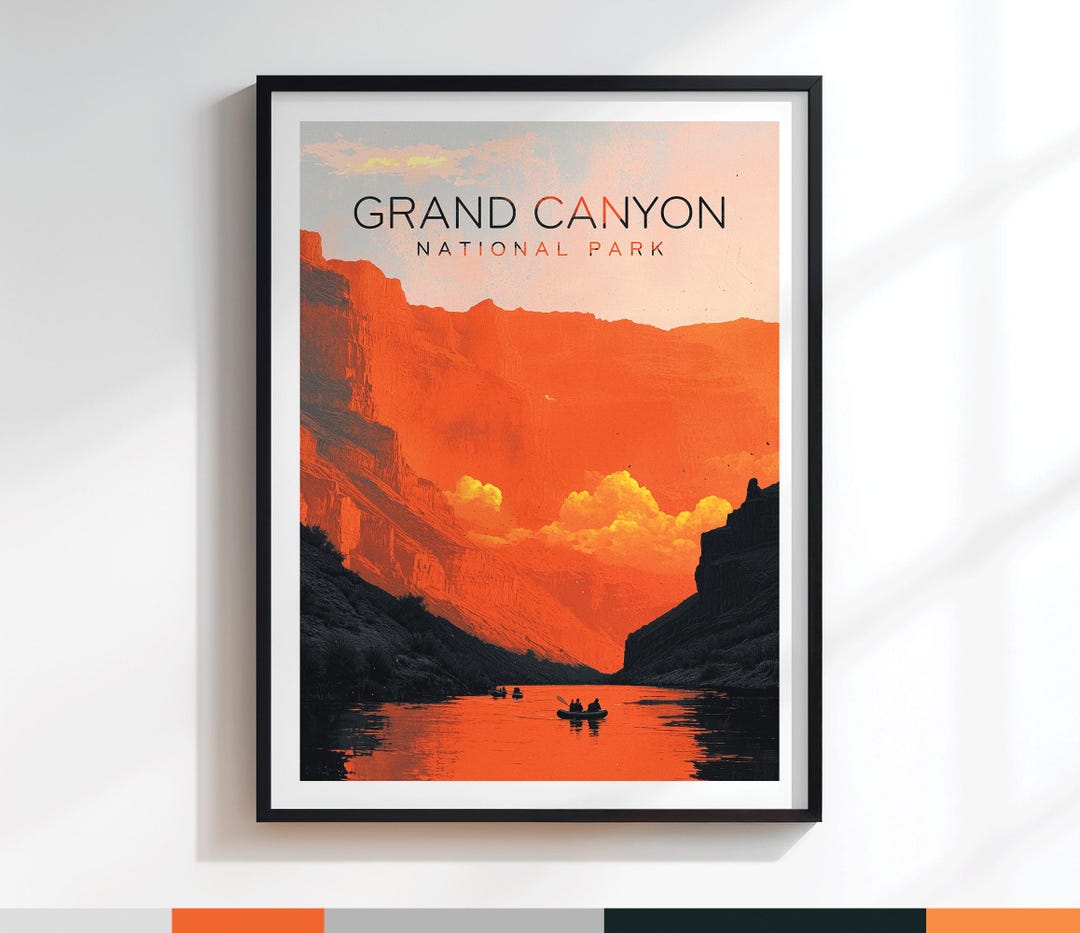 River Raft Poster Grand Canyon Colorado River Raft Poster | Art Print | Variation #014 - Etsy