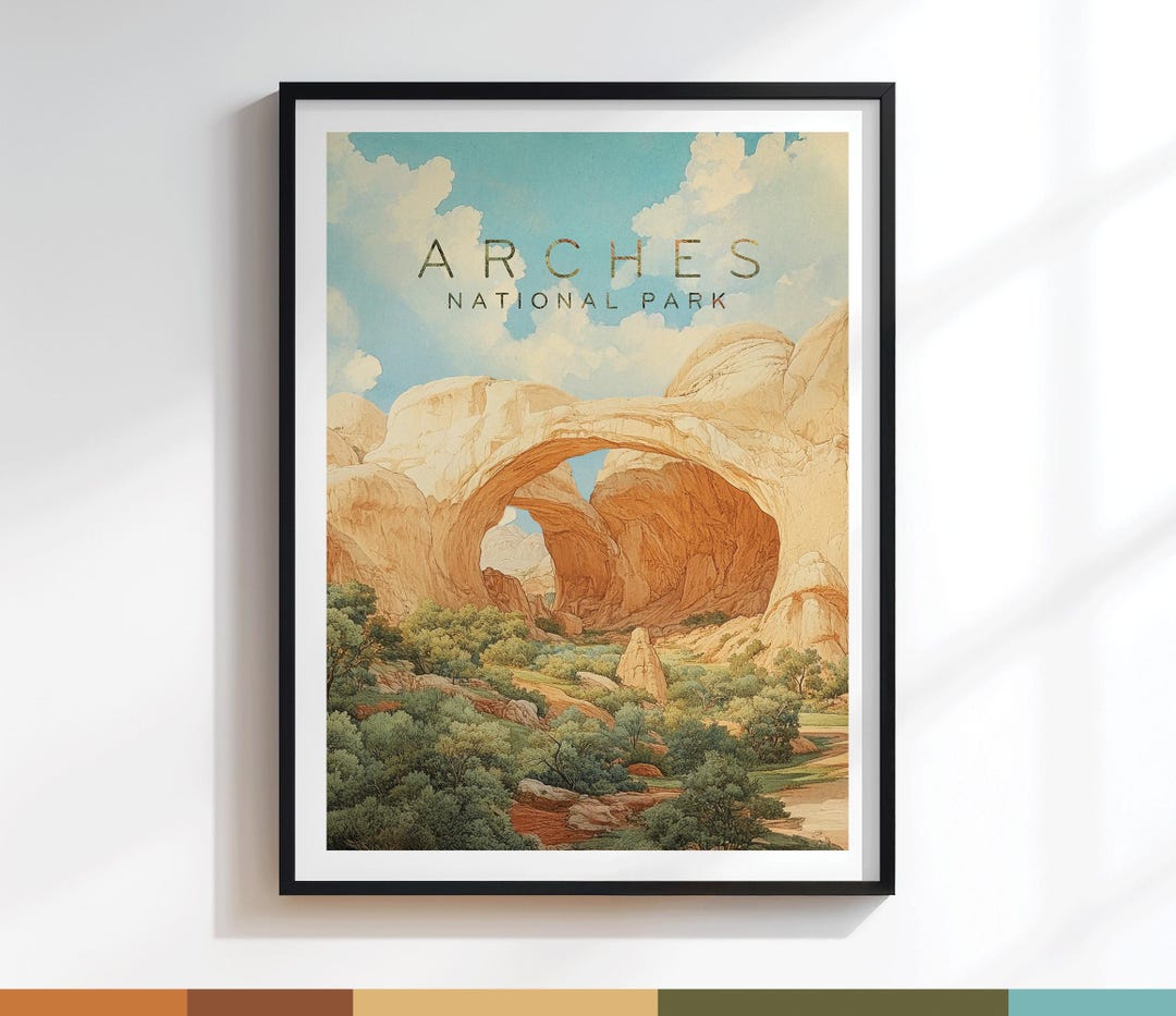 Arches Double Arch Poster | Art Print | Variation #236 - Etsy