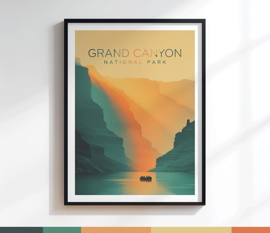 River Raft Poster Grand Canyon Colorado River Raft Poster | Art Print | Variation #019 - Etsy