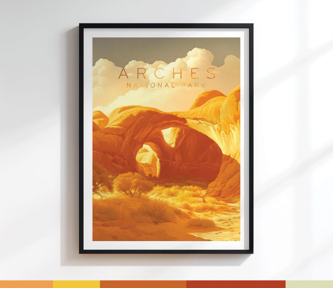 Arches Double Arch Poster | Art Print | Variation #249 - Etsy