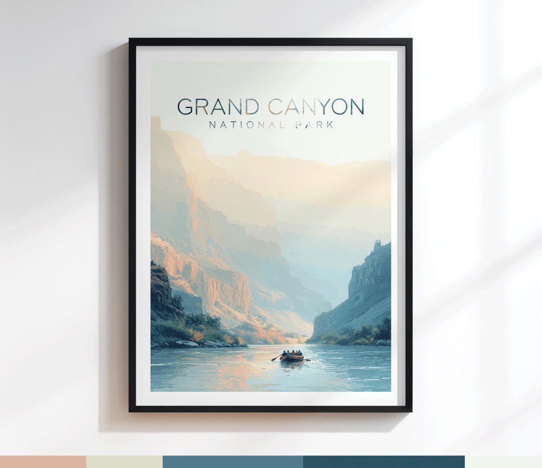 River Raft Poster Grand Canyon Colorado River Raft Poster | Art Print | Variation #016 - Etsy