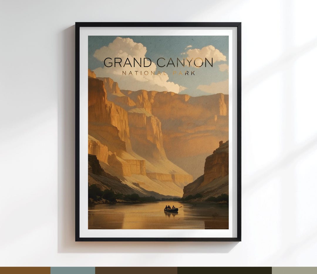 River Raft Poster Grand Canyon Colorado River Raft Poster | Art Print | Variation #013 - Etsy