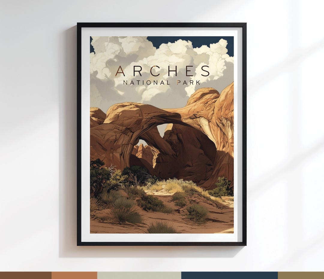 Arches Double Arch Poster | Art Print | Variation #216 - Etsy
