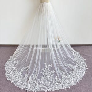 Detachable Train with 3 Pins, Beaded Vine Lace Removable Train, Soft Tulle Wedding Train, Attached Train, Bridal Skirt, Chapel Skirt Train