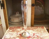 Duchin Creations Crystal Vase with Weighted Sterling Silver Base Wheel Cut Crystal