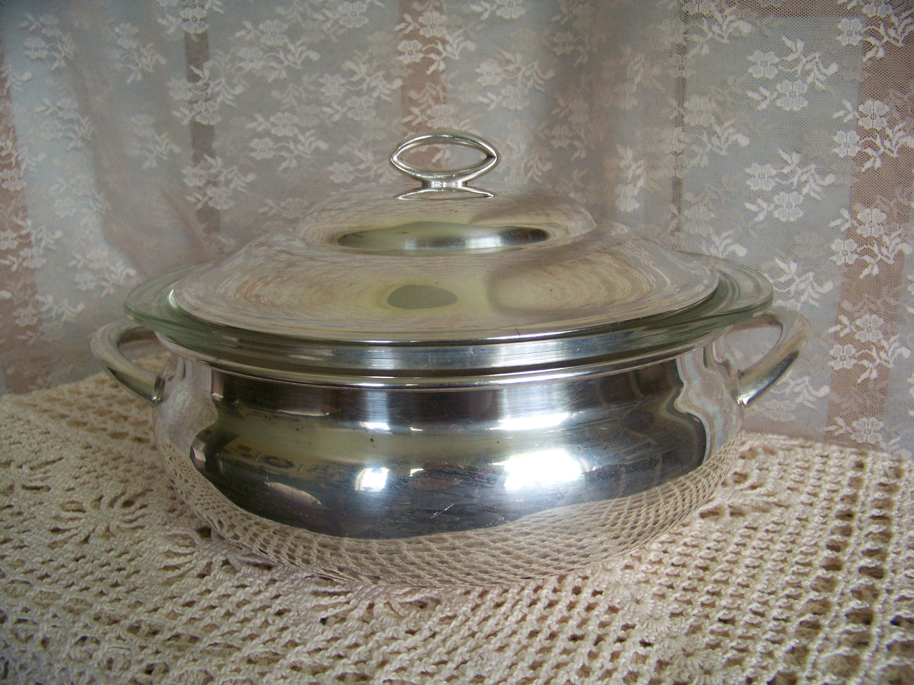 Buy Silver Plate Lidded Tureen With Glass Pyrex Dish 1 Online in India - Etsy