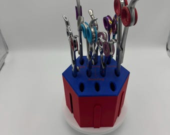 3D Printed Dog Grooming Scissor Organizer: Modular Hex Bin