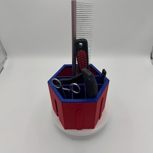 3D Printed Dog Grooming Organizer: Two-Bay Modular Storage Bin