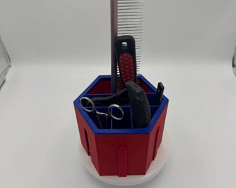 3D Printed Dog Grooming Organizer: Two-Bay Modular Storage Bin