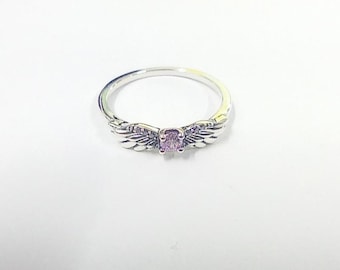 pandora  sparkling angel wings ring s925 ale sterling silver