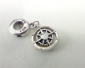 Pandora  Spinning Compass Dangle Charm