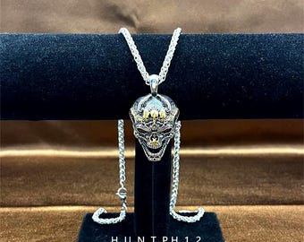 Skull titanium steel pendant personalized necklace，gifts for him