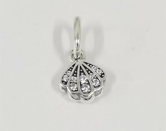 Pandora Sparkling Shell Mini Dangle Charm