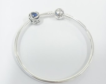 Pandora September Birthstone Eternity Circle Bangle Gift Set