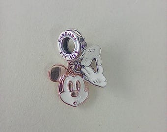 Pandora Mickey Double Dangle Charm ALE Gift