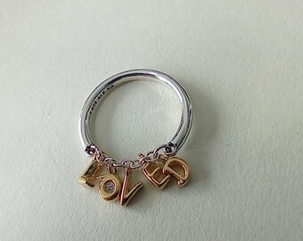 Pandora Loved Script Ring