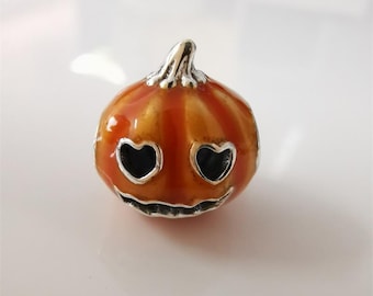 ale s925 silver pandora glow-in-the-dark spooky pumpkin charm