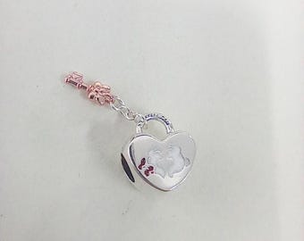 Pandora Mickey Minnie Mouse Padlock Charm S925 ALE