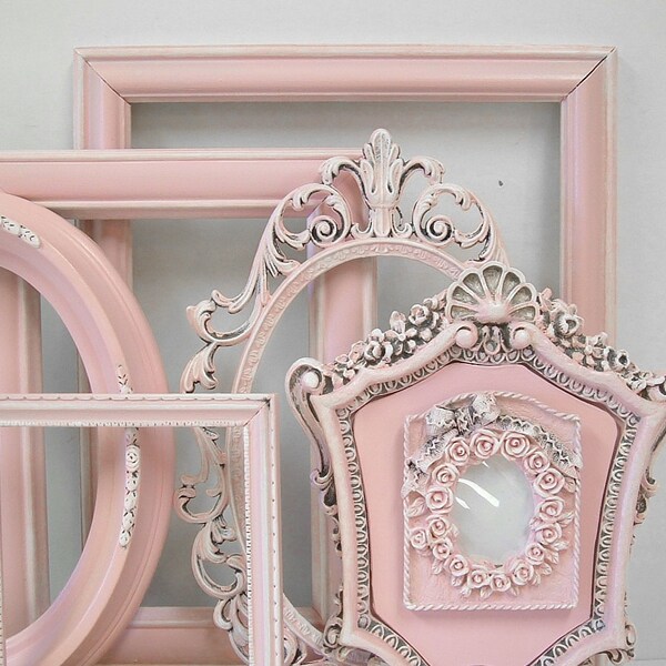 Shabby Chic Frames Fresh Pastel Pink Picture Frame Set Ornate Frames Wedding Home Decor