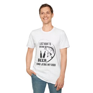 Fishing Humor Unisex T-Shirt | Funny Fishing Gift | Beer Lover Shirt | Father&#39;s Day Tee | Outdoor Adventure Apparel