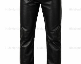 Schafleder Herren Slim Fit Hose, Bikerhose, Geschenk für Ihn