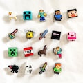 Minecraft Game Shoe Charms, Pixel Style Badges Clog Pins, Shoe Decoration Accessory Shoe Clips Cute Charms for Gifts, Gifts For Her Birthday product logo