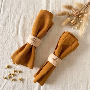 Personalized Wooden Napkin Rings | Custom Engraved Table Decor | Minimalist Wood Servette Ring | Wedding Dinner Party Tableware