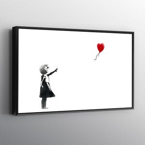 Banksy Red Balloon Girl Print Wall Art Canvas. Printed Smooth Surface. Ready to Hang Canvas.
