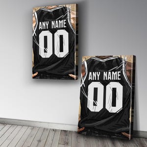 Brooklyn Jersey - Basketball Custom Personalized Canvas Print Basketball Fan, Kids Decor, Man Cave Gift Wall Décor Art. Ready To Hang.