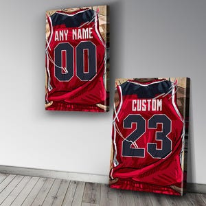 Washington Jersey Art-Basketball Custom Personalized Canvas Print Basketball Fan,Kids Decor, Man Cave Gift Wall Décor Art. Ready To Hang.