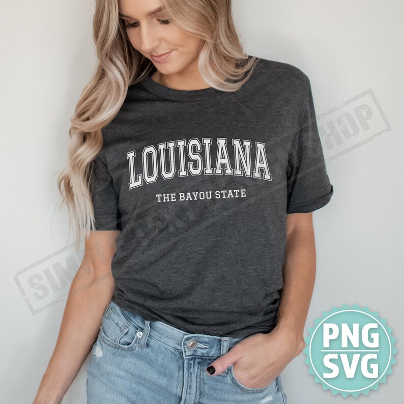 Louisiana The Bayou State PNG and SVG Simple Text Design Thumbnail image