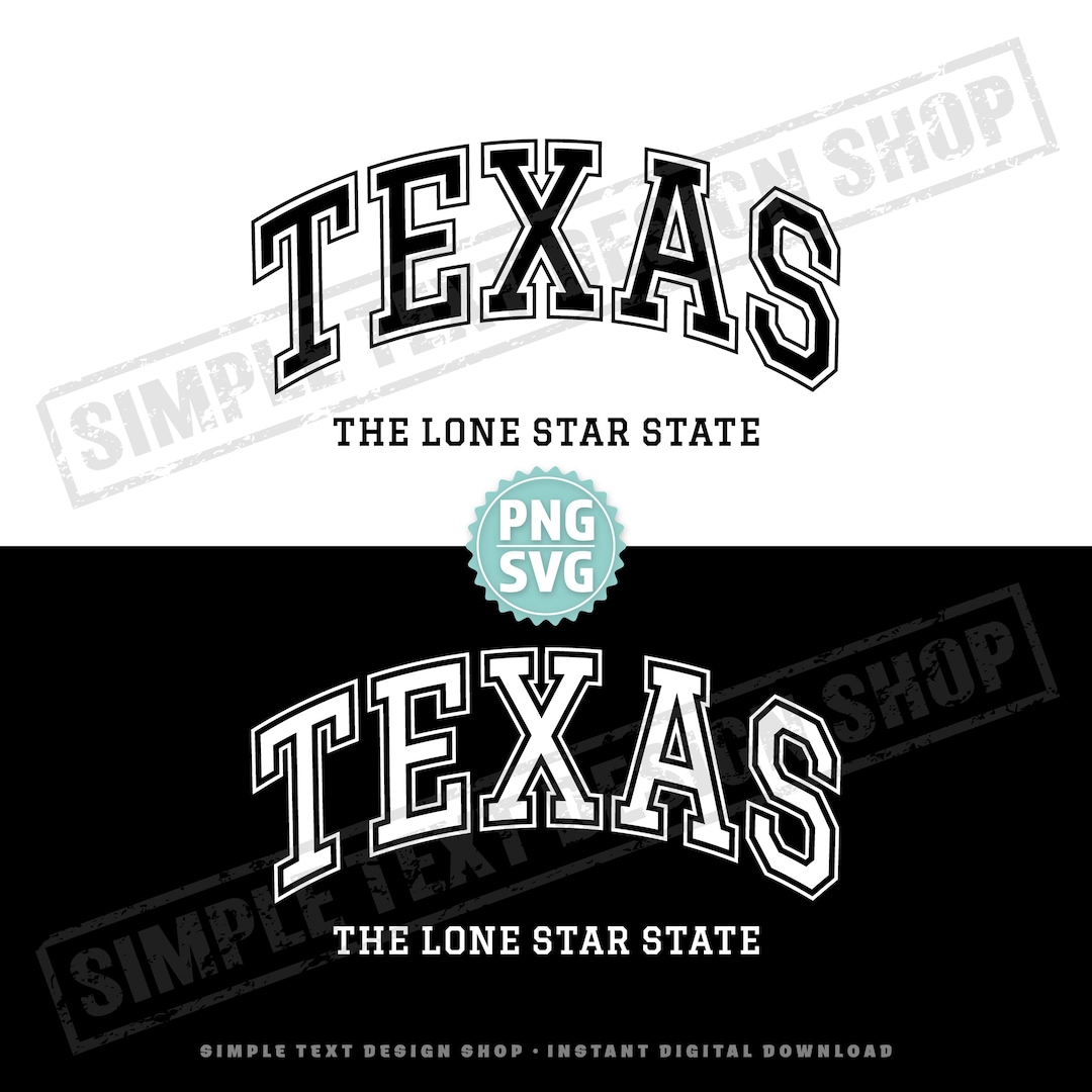 Texas the Lone Star State SVG PNG, Arched Graduate Font Designs Png, US ...