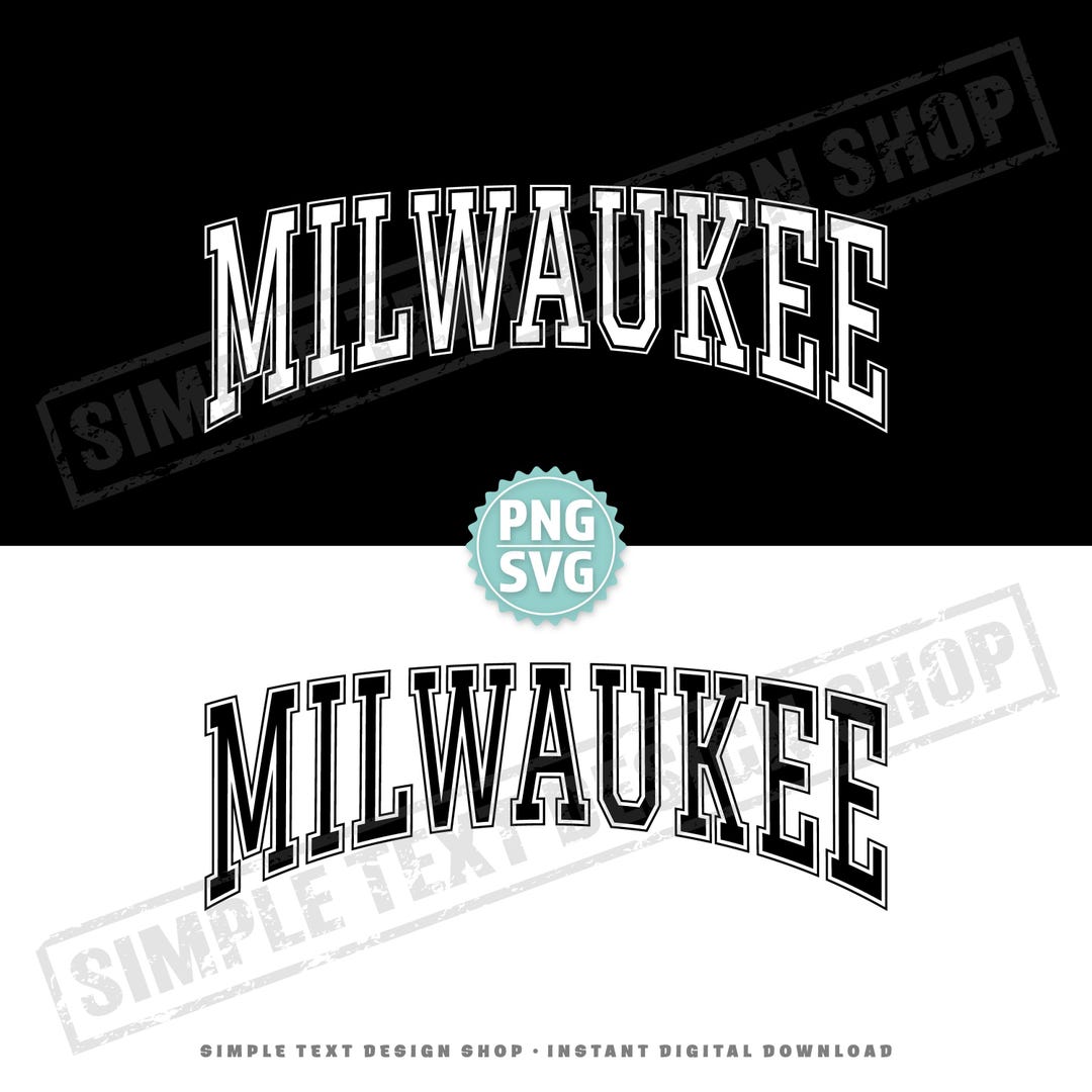 Milwaukee PNG SVG Digital Files, Arched Graduate Font Designs, Usa ...