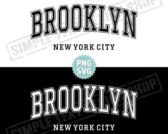 Brooklyn, Nueva York, PNG + SVG, Diseño de fuente Kings County Arched Graduate SVG, Texto de graduado PNG, Diseño de Brooklyn, Nueva York