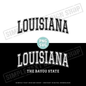 Louisiana The Bayou State PNG and SVG Simple Text Design Thumbnail image
