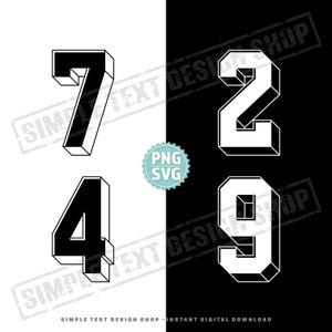 Izometryczne numery na koszulkach sportowych 0-9 w formacie SVG PNG i pliki cyfrowe EPS, szablony numerów na koszulkach w stylu uniwersyteckim, prosty pakiet numerów na koszulkach