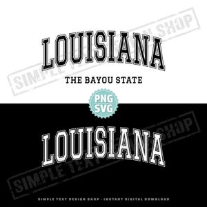 Louisiana The Bayou State PNG and SVG Simple Text Design Thumbnail image