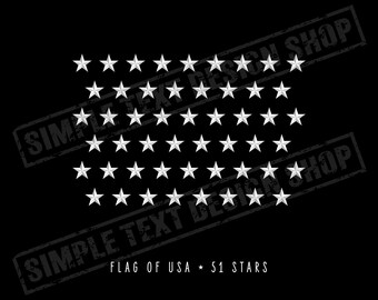 American Flag with 51 Stars for DC statehood Png Svg Eps Digital Files Bundles, Flag of USA 51-star Design, The 51st state Designs, 2 Types
