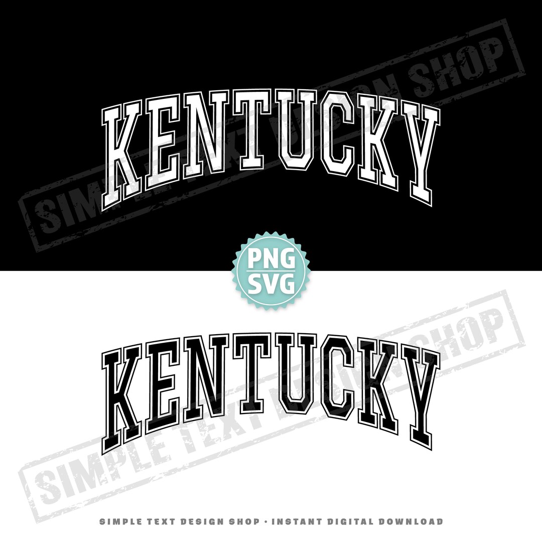 Kentucky State PNG SVG Digital Files, Arched Graduate Font Designs, US ...