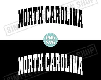 North Carolina state SVG & PNG, Varsity png, Varsity Font designs, America State North Carolina svg, us states design, NC text design