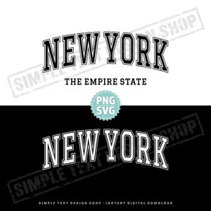ニューヨーク州エンパイアステート PNG + SVG、アメリカ合衆国ニューヨーク州 png、アーチ型卒業式フォントデザイン svg、アメリカ州のビンテージテキストデザイン