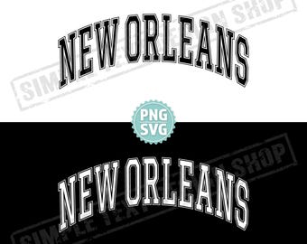 Projekt czcionki New Orleans Louisiana State Arched Graduate SVG + PNG, tekst vintage USA Homeland