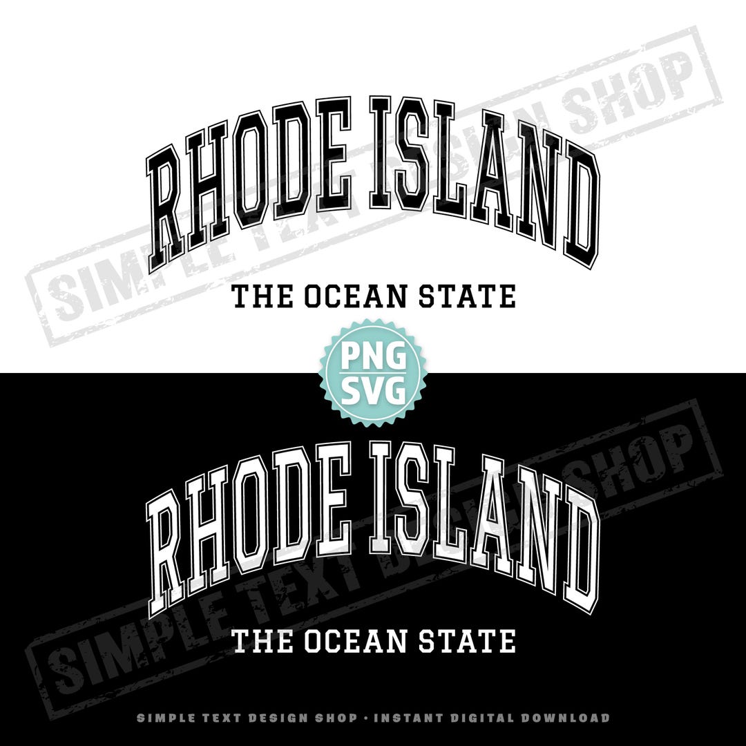 Rhode Island the Ocean State SVG PNG, Arched Graduate Font Designs Png ...