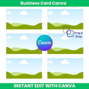 Canva Business Card Business Card Template, 3.5”x2” Business Card Template, Business Card Svg Png, Blank Business Card, Canva Editable