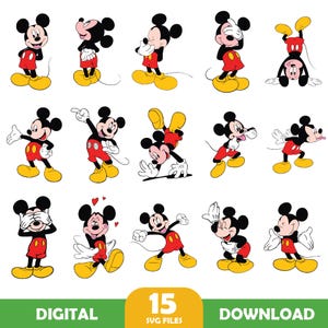 Mickey Mouse SVG Bundle Layered Head svg Birthday tshirt svg, Tumbler Mug svg files for Cricut, SVG Files For Cricut, For Silhouette
