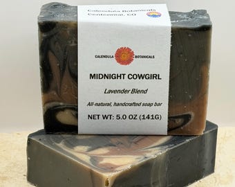 Vaquera de Medianoche - Jabón de sebo de Colorado con aroma a lavanda e infusión de manzanilla
