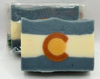 Bandera de Colorado - Pastilla de jabón de sebo elaborada mediante proceso en frío