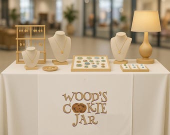 Custom Table Runner With Logo, Personalized Table Runner for Business, Trade Show, Pop Up Shop, Vendor Display, Custom Branding Decor