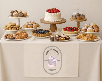 Individueller Tischläufer mit Logo, Verkäufer Event, Marktstand Schild Display, Pop Up Shop Dekoration, personalisierte Logo Tischdekoration für Partys